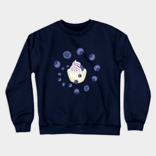 Soft ice cream with blueberries yummy Crewneck Sweatshirt